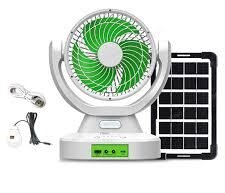 UNIZUKI 6" Rechargeable Solar Fan (Model UN-8022)