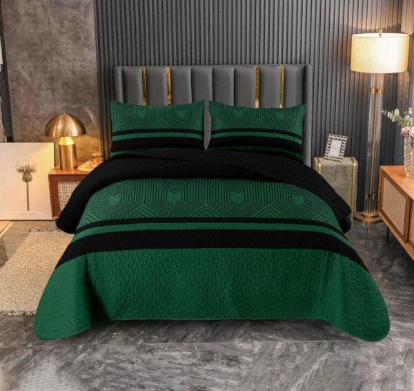 Emerald Geometric Curtain Set