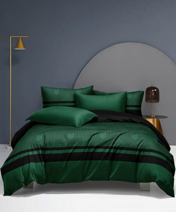 Emerald Geometric Curtain Set